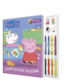 Peppa Pig Zabawy z kredkami Tom 1 Porysujmy razem!
