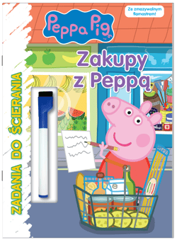 Peppa Pig Zadania do ścierania Zakupy z Peppą - Opracowanie Zbiorowe