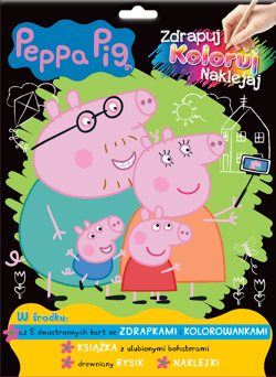 Peppa Pig. Zdrapuj, koloruj, naklejaj - Opracowanie Zbiorowe
