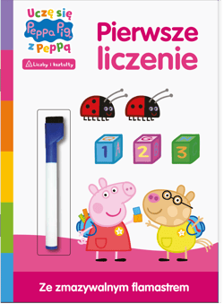 Pierwsze liczenie. Świnka Peppa. Zadania do ścierania - Opracowanie Zbiorowe