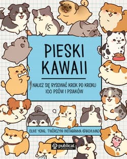Pieski kawaii Naucz się rysować krok po kroku 100 psów i psiaków - Olive Yong