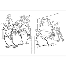Galeria - zdjęcie nr. 3 - Pingwiny z Madagaskaru Kolorowanka