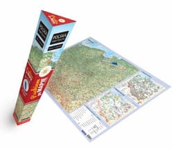 Plakat Mapa fizyczna Polski - Opracowanie Zbiorowe