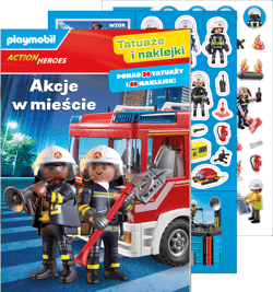 Plamobil Action Heroes. Tatuaże i naklejki Akcje w mieście - Praca zbiorowa