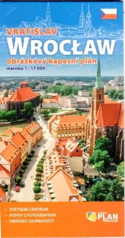 Plan kieszonkowy rysunkowy - Wrocław 1:17000 w.cz - Praca zbiorowa