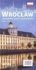 Plan kieszonkowy rysunkowy Wrocław - Praca zbiorowa