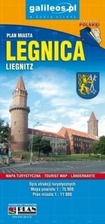 Plan miasta - Legnica/powiat 1:11 000/1:75 000 w.V - Praca zbiorowa