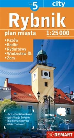 Plan miasta Rybnik +5 1:25 000 DEMART - Praca zbiorowa