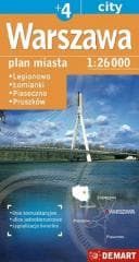Plan miasta Warszawa +4 1:26 000 DEMART - Opracowanie Zbiorowe, Praca zbiorowa