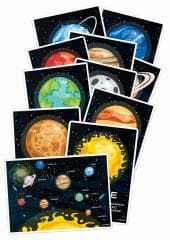 Plansze edukacyjne A4 - Kosmos 11 kart