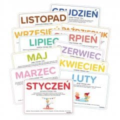 Plansze edukacyjne A5 - Miesiące 12 kart