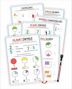 Plansze edukacyjne - Ułamki zwykłe 4 karty