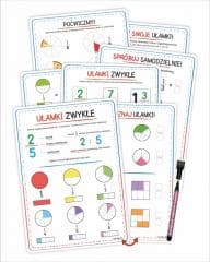 Plansze edukacyjne - Ułamki zwykłe 4 karty