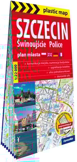 Plastic map Szczecin, Świnoujście, Police w.2025 - Praca zbiorowa