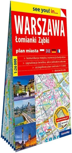 Plastic map Warszawa, Łomianki, Ząbki mapa - Praca zbiorowa