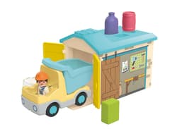 Galeria - zdjęcie nr. 4 - Playmobil JUNIOR Ciężarówka z garażem z funkcją sortera 71686