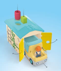 Galeria - zdjęcie nr. 2 - Playmobil JUNIOR Ciężarówka z garażem z funkcją sortera 71686