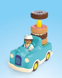 Galeria - zdjęcie nr. 2 - Playmobil JUNIOR Szalony Donut Truck z funkcją układania i sortowania 71702