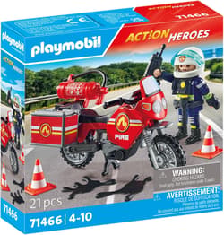Galeria - zdjęcie nr. 3 - Playmobil Motocykl straży pożarnej na miejscu wypadku 71466