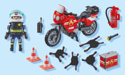 Galeria - zdjęcie nr. 4 - Playmobil Motocykl straży pożarnej na miejscu wypadku 71466