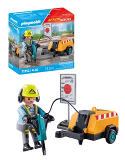 Galeria - zdjęcie nr. 2 - Playmobil Pracownik budowlany z młotem pneumatycznym 71752
