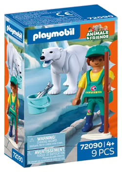 Playmobil Zoo Niedźwiedź polarny i opiekun 72090