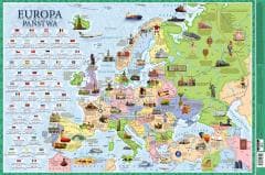 Podkładka 3W - Mapa Europa państwa - Praca zbiorowa