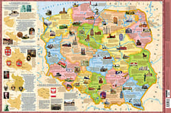 Podkładka 3W - Mapa Polski regiony - Praca zbiorowa