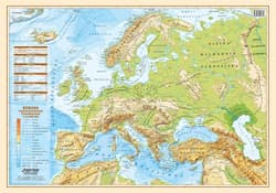 Podkładka na biurko - Mapa pol-fizyczna Europy