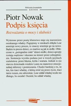 Podpis księcia Rozważania o mocy i słabości