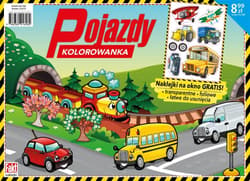 Pojazdy. Kolorowanka z naklejkami na okno - Praca zbiorowa