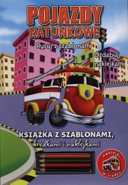 Pojazdy ratunkowe Rysuj z szablonami ozdabiaj naklejkami