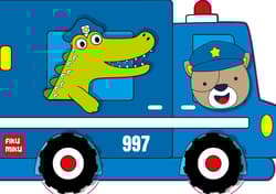 Policja. Kolorowanka z wykrojnika - Katarzyna Maćkowiak