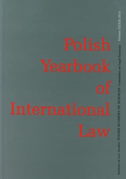 Polish Yearbook of International Law Tom XXXIII