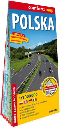 Polska mapa samochodowa 1:1 000 000 laminat 2025 - Opracowanie Zbiorowe