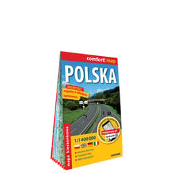 Polska mapa samochodowa 1:1 400 000 laminat midi 2022 - Opracowanie Zbiorowe