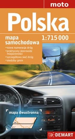 Polska mapa samochodowa 1:715 000 wyd. 2017 - Opracowanie Zbiorowe