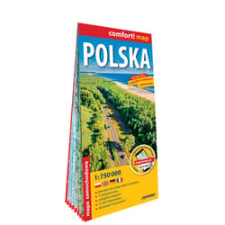 Polska mapa samochodowa 1:750 000 laminat 2024 - Opracowanie Zbiorowe