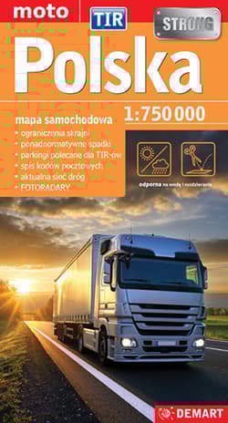 Polska mapa samochodowa 1:750 000. TIR - Opracowanie Zbiorowe