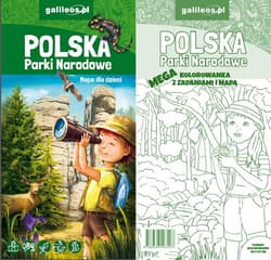 Polska Parki Narodowe - mapa + mega kolorowanka - Praca zbiorowa