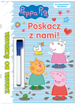 Poskacz z nami. Świnka Peppa. Zadania do ścierania - null null, Opracowanie Zbiorowe