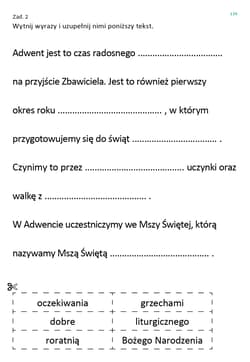 Galeria - zdjęcie nr. 4 - Poznaję Jezusa. Klasa 3. Karty pracy dla uczniów ze specjalnymi potrzebami edukacyjnymi i trudnościami w komunikowaniu się. Z symbolami PCS. Część 2.