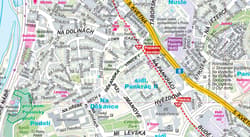 Galeria - zdjęcie nr. 2 - Prague city street map 1:17 500 laminat 2023