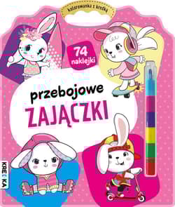 Przebojowe zajączki. Kolorowanka z kredką - Opracowanie Zbiorowe