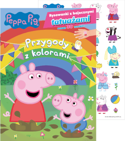 Przygody z kolorami. Świnka Peppa. Rysowanki z bajecznymi tatuażami - Opracowanie Zbiorowe