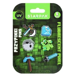 Przypinki świecące w ciemności Pixel 6szt