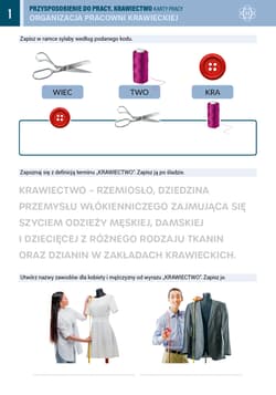 Galeria - zdjęcie nr. 3 - Przysposobienie do pracy Krawiectwo Karty pracy dla uczniów z niepełnosprawnością intelektualną
