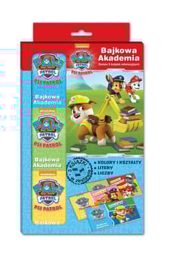 Psi Patrol Bajkowa Akademia Kolory i kształty Litery Liczby Zestaw 3 książek edukacyjnych - Opracowanie Zbiorowe