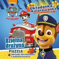 Psi Patrol Układanka - Kolorowanka Dzielna drużyna.