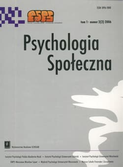 Psychologia społeczna  2(2) 2006